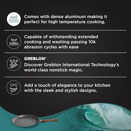 ‎PREETHI CSW010 ARTISTIC DIE CAST NON STICK TAWA 27 CM GREEN