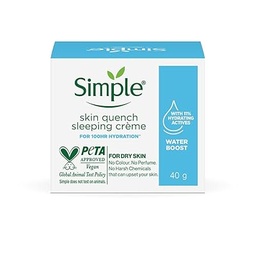 SIMPLE WATER BOOST SKIN QUENCH, SLEEPING CREAM - 40G