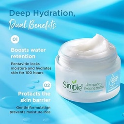 SIMPLE WATER BOOST SKIN QUENCH, SLEEPING CREAM - 40G