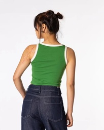 WASABI RETRO CONTRAST COLOR VEST - GREEN