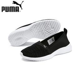 PUMA WOMEN'S ADELINA BLACK/SILVER BALLET FLATS - 36962101 (4)