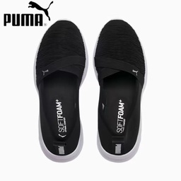 PUMA WOMEN'S ADELINA BLACK/SILVER BALLET FLATS - 36962101 (4)