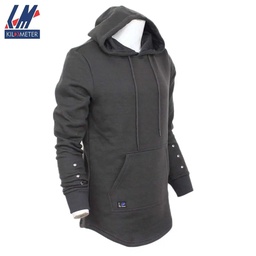 KILOMETER STYLIST FUR HOODIE FOR MEN KM D1 - GREY (M)