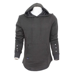KILOMETER STYLIST FUR HOODIE FOR MEN KM D1 - GREY (M)