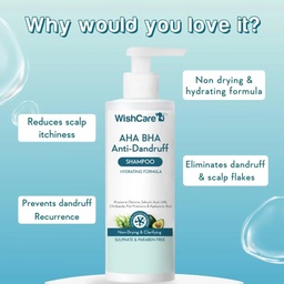 WISHCARE HYDRATING ABA BHA ANTI DANDRUFF SHAMPOO - 250ML