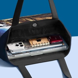 MAH QIANSHAN MOUNTAIN TWILIGHT SNOW PRINTING TOTE BAG M232766S