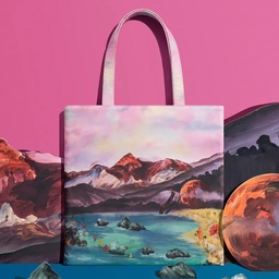 MAH MOUNTAIN LAKE PRINTING TOTE BAG FOR WOMEN M232799S