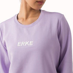 ERKE PURPLE PULLOVER SWEATSHIRT FOR WOMEN 12223102288-701 (S)