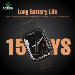 GREEN VISION FIT METALLIC SMARTWATCH (BLACK)