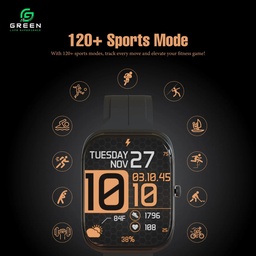 GREEN VISION FIT METALLIC SMARTWATCH (BLACK)