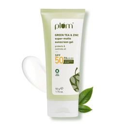 PLUM GREEN TEA & ZINC SUPER-MATTE GEL SUNSCREEN SPF 50+++ - 50GM