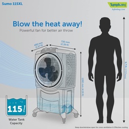 SYMPHONY SUMO 115 XL DESERT AIR COOLER FOR HOME WITH HONEYCOMB