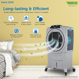SYMPHONY SUMO 115 XL DESERT AIR COOLER FOR HOME WITH HONEYCOMB