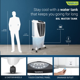 SYMPHONY WINTER 80XL I DESERT AIR COOLER FOR HOME WITH FAN