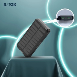 ROCK 20000MAH POWERBANK SOLAR  FAST CHARGING  TORCH LIGHT