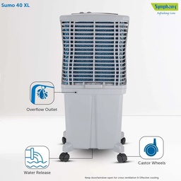 SYMPHONY SUMO 40XL AIR COOLER WITH 3-SIDE HONEYCOMB COOLING PAD