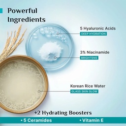 PILGRIM KOREAN RICE WATER HYDRA GLOW MOISTURIZER - 100GM