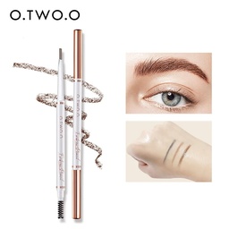 O.TWO.O DOUBLE HEAD WATERPROOF EYEBORW PENCIL-01 DARK GRAY