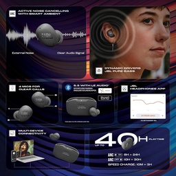 JBL WAVE 2 EAR BUDS WIRELESS BLUETOOTHV5.3 ANC EARBUD (WHITE)