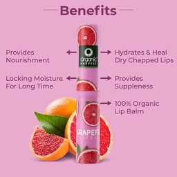 ORGANIC HARVEST GRAPEFRUIT FLAVOUR LIP BALM - 3 GM