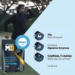 MUSCLEBLAZE RAW WHEY PROTEIN POWDER 1KG 33 SERVINGS