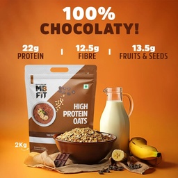 MUSCLEBLAZE HIGH PROTEIN OATS 1KG DARK CHOCOLATE WITH 22G PROTEIN