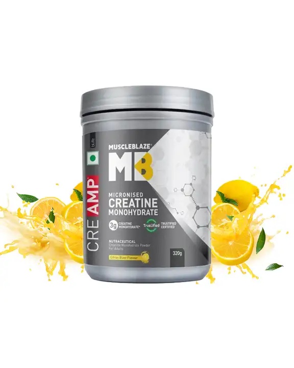 Muscleblaze Creatine Monohydrate 320g Citrus Blast Lemon Flavor With ...